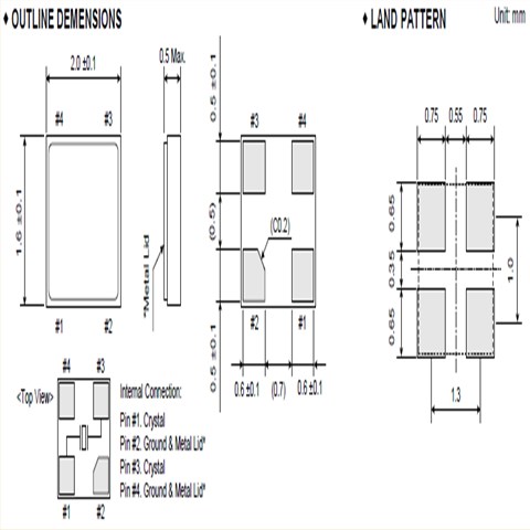 大河晶振,進口諧振器,FCX-06晶振