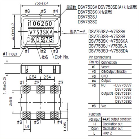 KDS晶振,貼片晶振,DSV753SV晶振