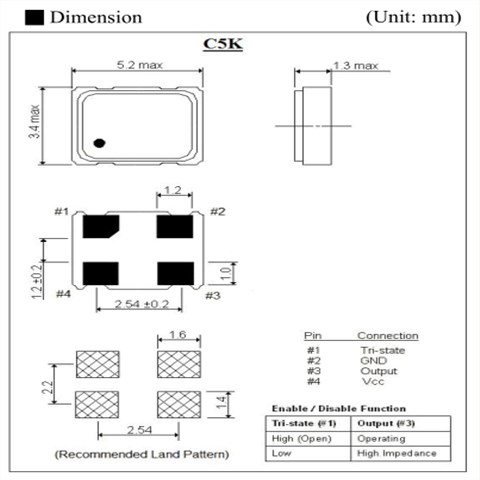 ITTI小體積晶振,C5KC20-32.768-15-3.0V,電腦主板6G晶振