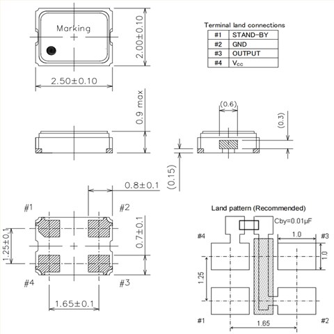 NZ2520SEB單反相機晶振,NZ2520SEB-32MHZ-NSC5284B,日本電波SPXO晶振