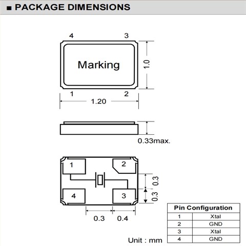 Transko超小型晶振,CS12車載通信晶振,CS12-F1010HM-06-36.000M-TR